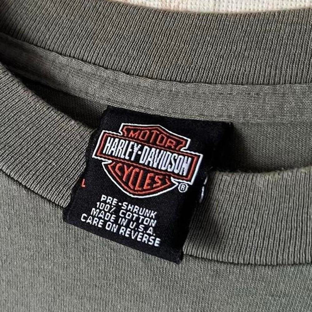 Vintage 90s Harley Davidson Pocket T-Shirt | Hampton Roads VA | Size L - Picture 4 of 7
